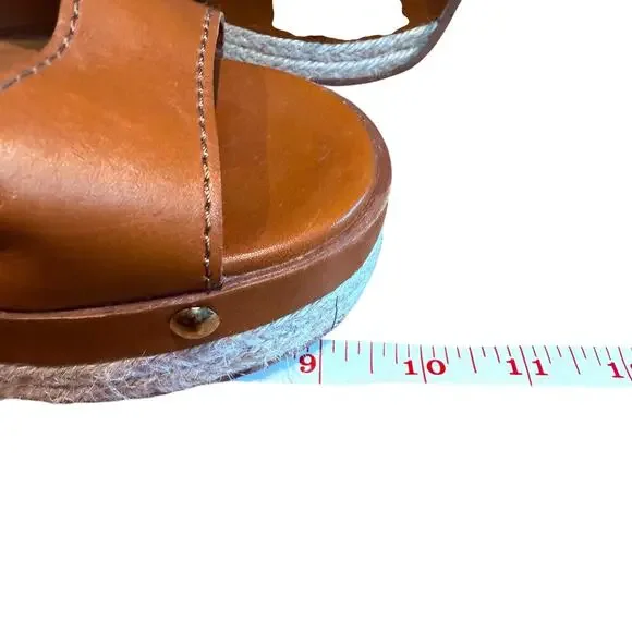 See by Chloe Vivian Espadrille Heel Sandal Shoe 39 Rubber Outsole Ankle Strap - Picture 15 of 15